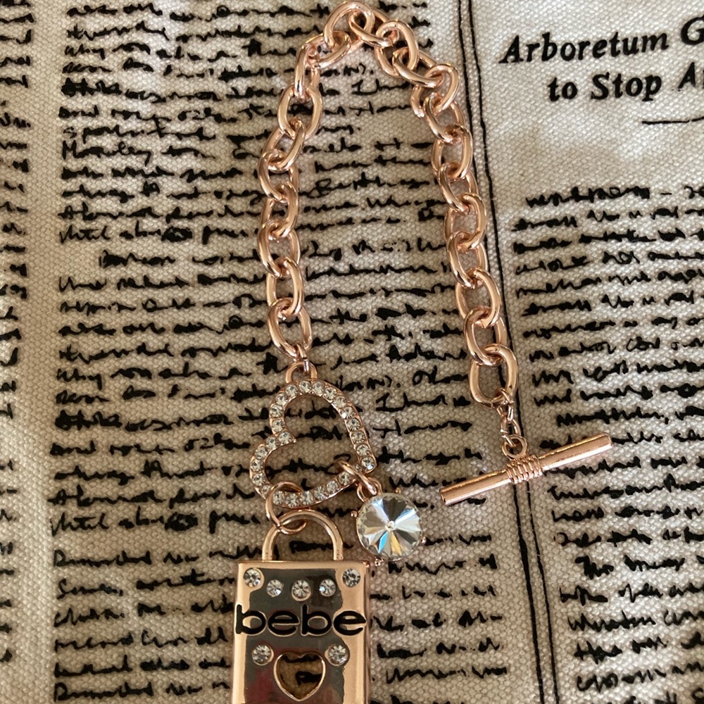 Bebe Rhinestone Charm Bracelet - Picture 6 of 10